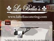 Tablet Screenshot of labellascatering.com